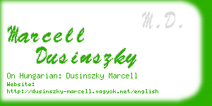 marcell dusinszky business card
